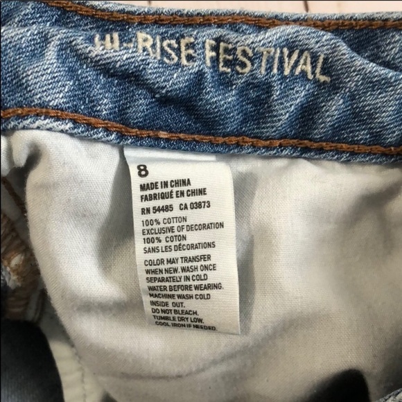 American Eagle hi-rise festival shorts size 8 - Picture 6 of 9